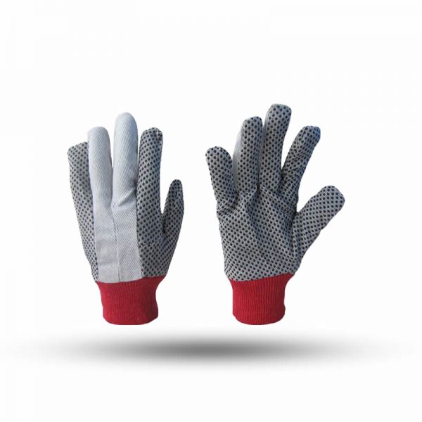 COTTON DOTTED GLOVES 10 OZ