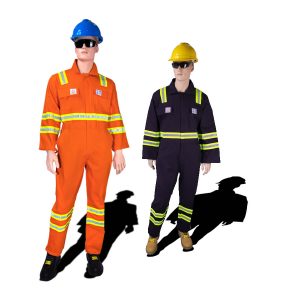 FIRE RETARDANT COVERALL WITH REFLECTOR