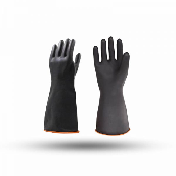 GLOVES RUBBER BLACK 13″ 100G