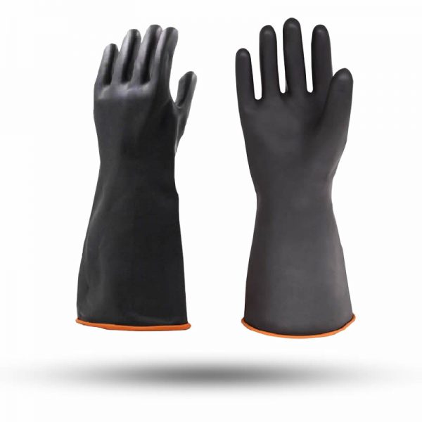 GLOVES RUBBER BLACK 13″ 200G