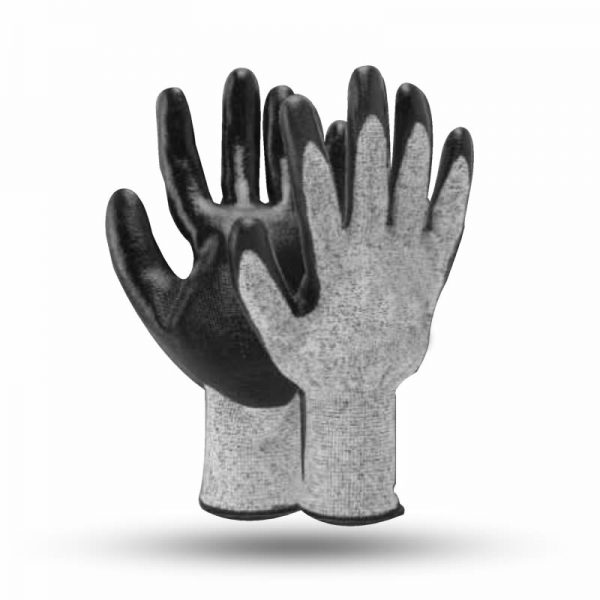 NON CUT LEVEL 5 NITRILE COATED GLOVES