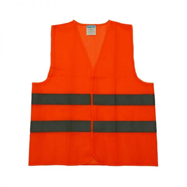 SAFETY REFLECTIVE VEST SAFE-STEP 100GSM 2LINE ECOVEST ORANGE